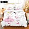 Cartoon Girl Bedding Set Duvet Cover Set 3d Bedding Digital Printing Queen Size Bed Set Fashion Design