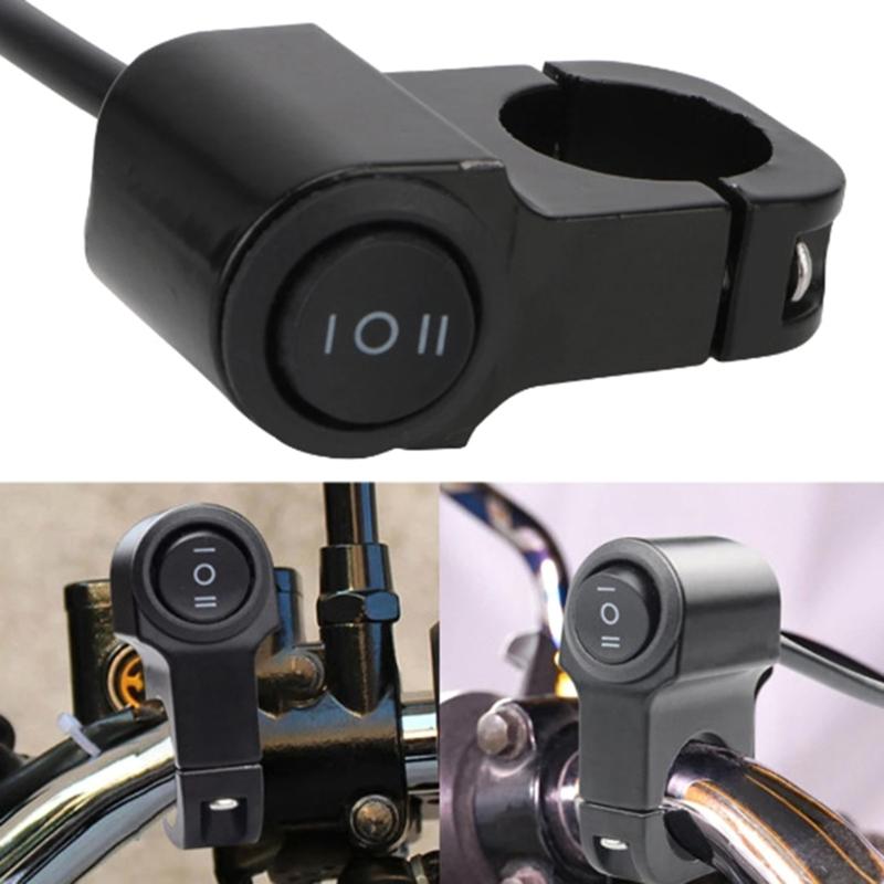 Mini-Fahrlicht Ein/Aus-Schalter Wasserdicht für Roller Motorräder Mit Überlastschutz und Montageclip