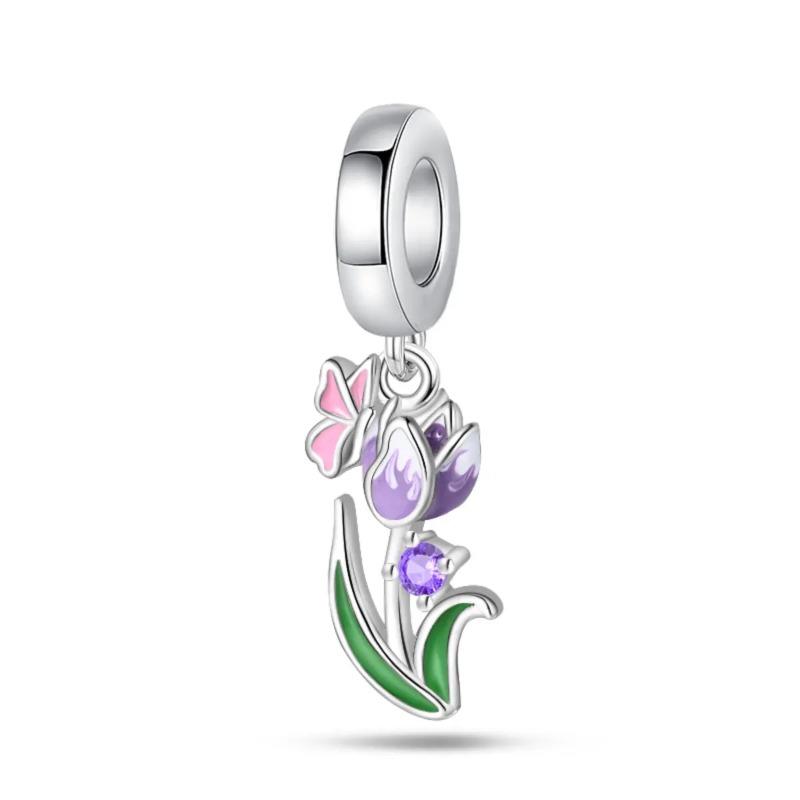 Fashion 925 Silver Colorful Butterfly Dragonfly Hummingbird Spring Series Charms Beads Fit 925 diy Bracelet Jewelry