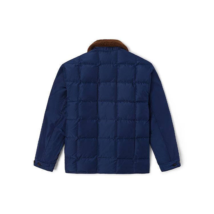 Lee Zip-Up Logo Patch Down Jacket Men outerwear Navy-Blue LMT0040662RZ00FA01742