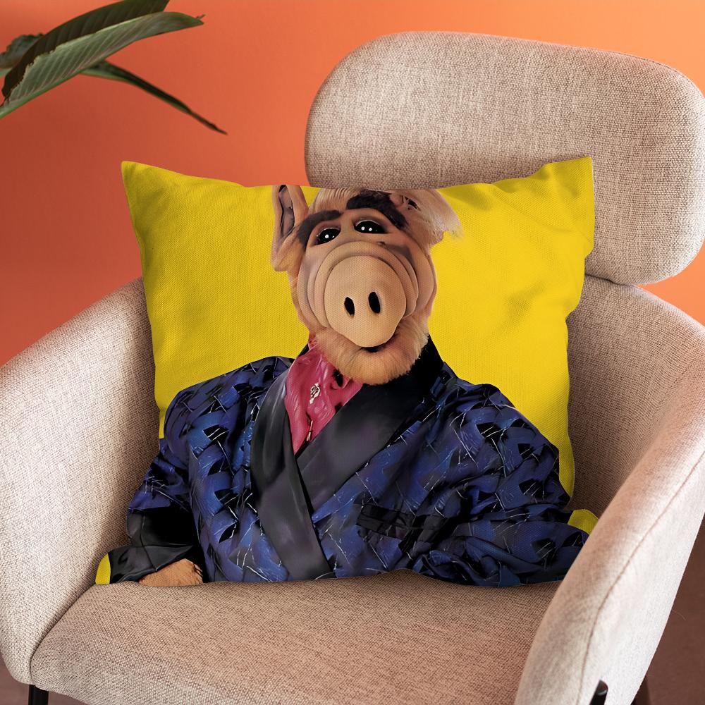 

Серия A-Alf Забавная наволочка Мягкие наволочки для дивана в стиле фермерского дома Домашние украшения и защита Наволочка 12x12Inch