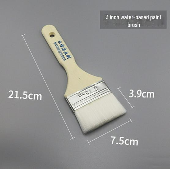 Water-Based Wool Brush with Wooden Handle for Home Improvement and Latex Paint Applications