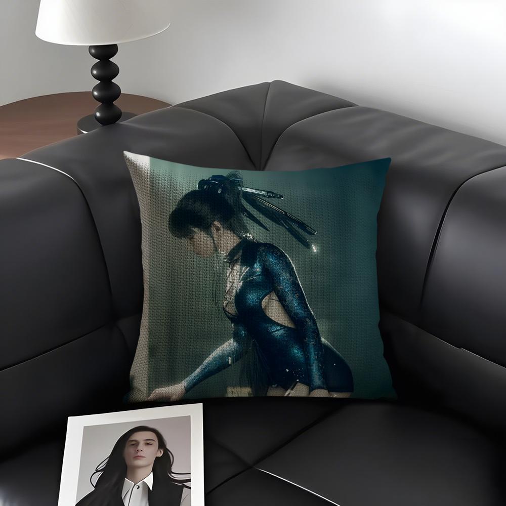 S-Stellar Bladee Game Cushion Cover Natural Linen Organic Fabric Double-Sided Printing Sofa Home Decor Gift Pillow Case