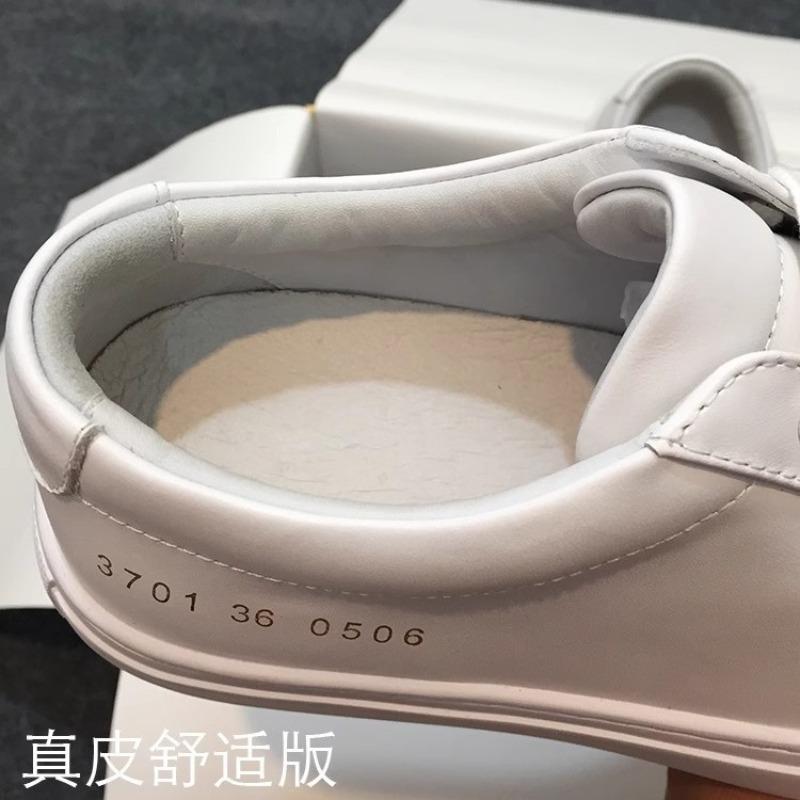 Cowhide Version of White Shoes Women's Shoes Flat Leather Casual Shoes Single Shoes Versatile Couple Board Shoes Women