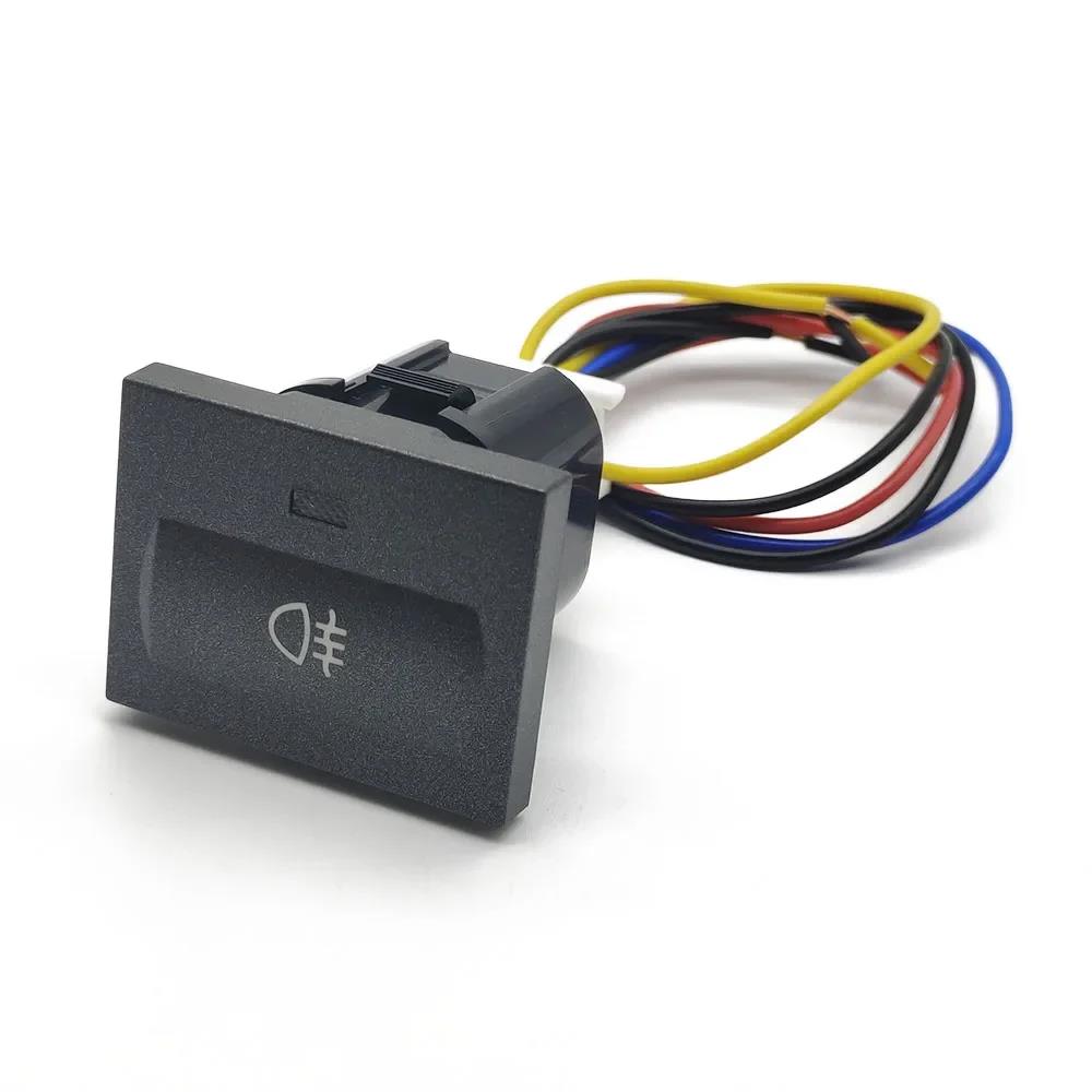 Car Red LED DRL Light Packing Radar Power On Off Camera Mirror Switch Button For Ford Focus 2 Mk2 2009 2010 2011 Accessories
