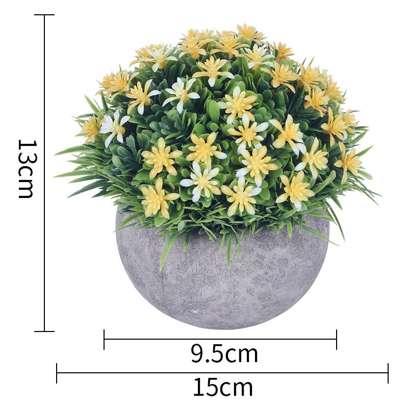 Planta de Simulación Planta en Maceta Decoración de Escritorio de Oficina Adorno de Planta Verde Planta en Maceta Bola de Hierba Planta Verde Milán Eucalipto