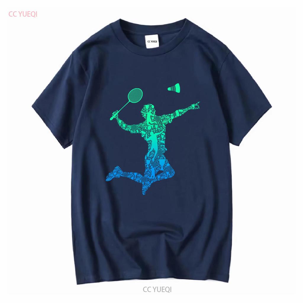 Badminton Player Shuttlecock Boys Kids Men Youth T shirt vintage Washed Unisex designer clothes Casual Stylish