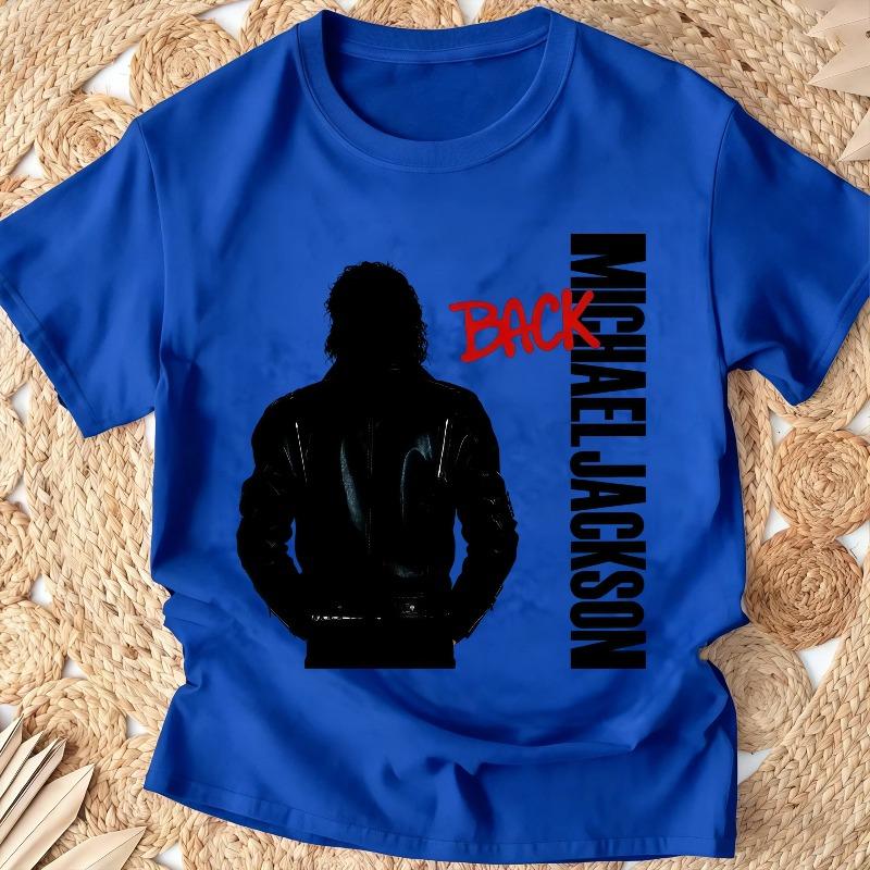 Kids Tee Cotton T Shirts Michael Jackson "Bad" Cartoon Print Short-Sleeve Top – Stylish Casual Crew-Neck T-Shirt for Boys Girls