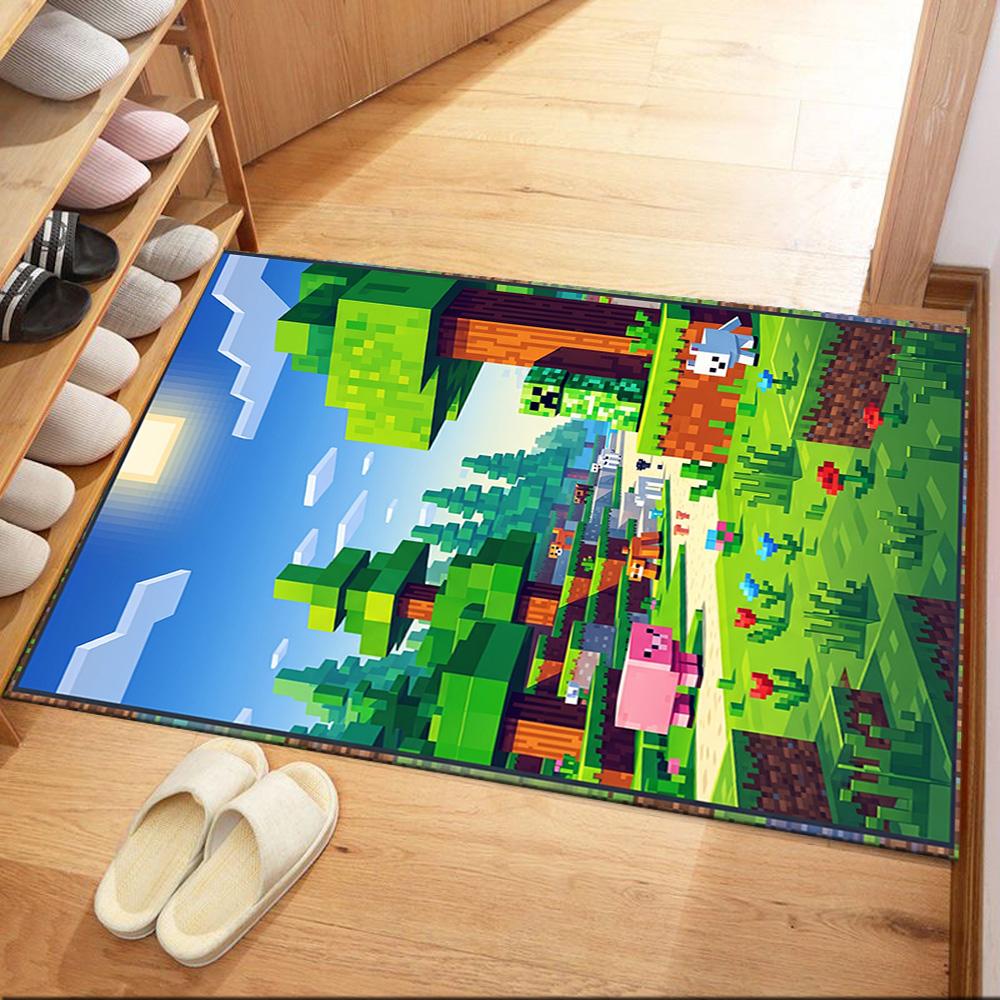 Minecraft 126 Carpet Design for Kitchen Outdoor Game Room Living Rooms Antislip Carpet Office home decor Perfect Gift for Women/Men