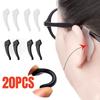 20Pcs Anti-slip Silicone Ear Grip Glasses Eyeglasses Leg Ear Hook Stopper Bracket Fastener Accessories Temple Tip Eyewear Holder