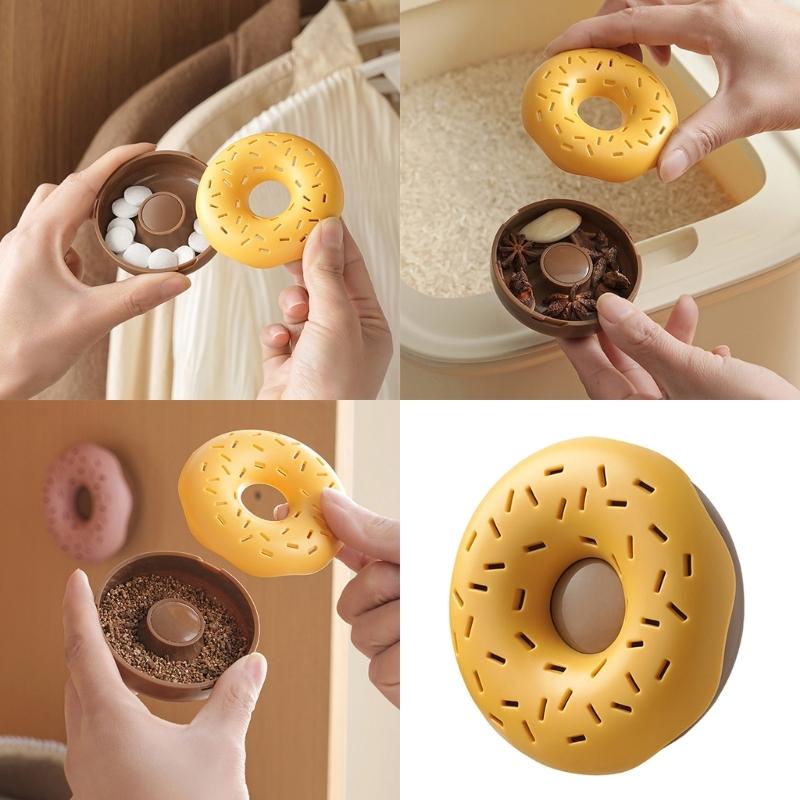 Lovely Doughnuts Storage Container Dehumidifying Storage Case Convenient Accessory for Wardrobes Dormitory Office Use