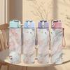 1PC Blush Pink Stone Marble Pattern 750ml Color Plastic Sports Water Bottle Leakproof Flip Straw Lid Suitable for Sports Office Home Use