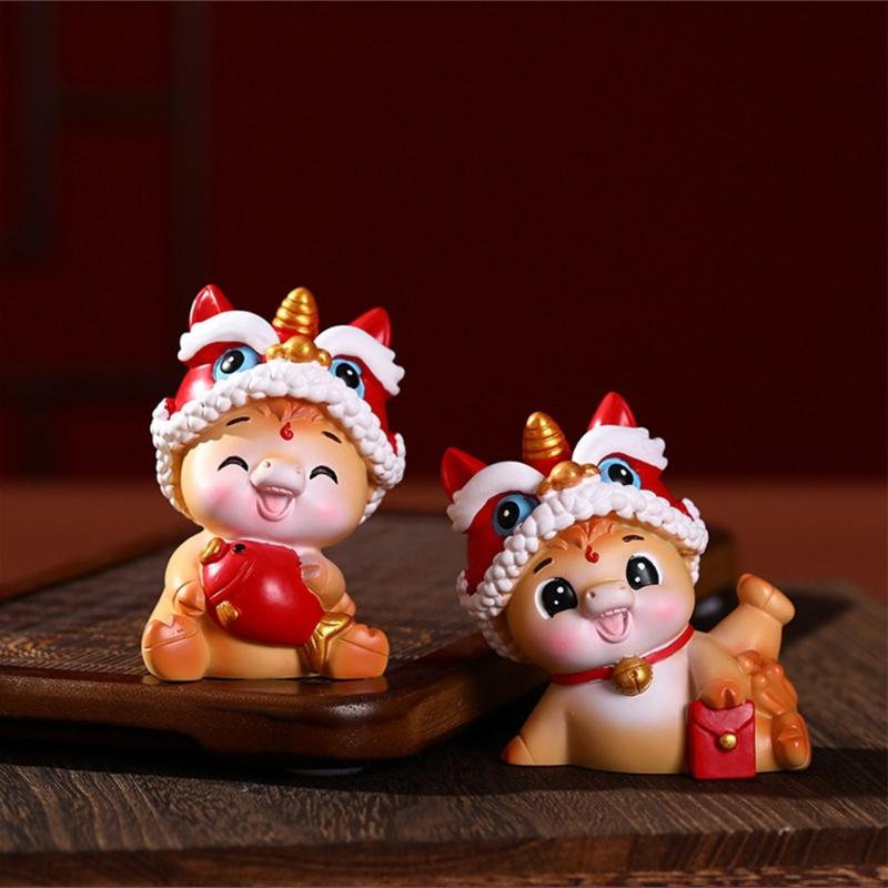 Artistic Resins Horse Miniature Statue Traditional Zodiacs Design Desktop Decoration Chinese New Year Holiday Gift