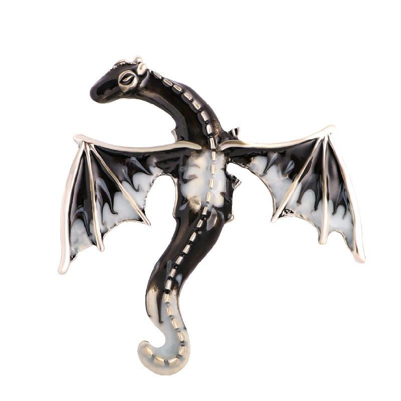 Retro Drip Oil Cartoon Dragon Brooch - Men's Suit Pin Accessory
