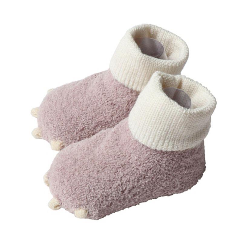 

Soft Cotton Newborn Socks Little Paw Non-slip Floor Socks Cute Baby Foot Socks Infant Winter Wear S розовый