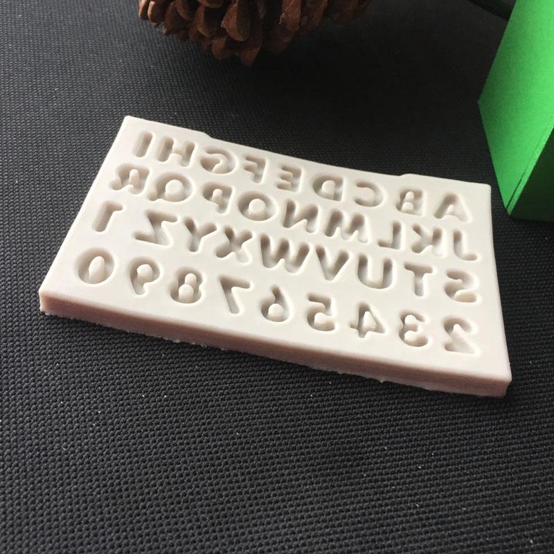 English Letter/number Silica Gel Mold DIY Fangdan Cake Decoration Candy Chocolate Mold Baking Tool