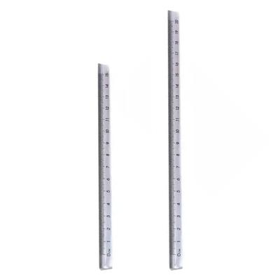 2Pcs Clear Triangular Scale Ruler 15cm 20cm Plastic Drawing Ruler Geometry Tool for Measuring Engineering Drawing