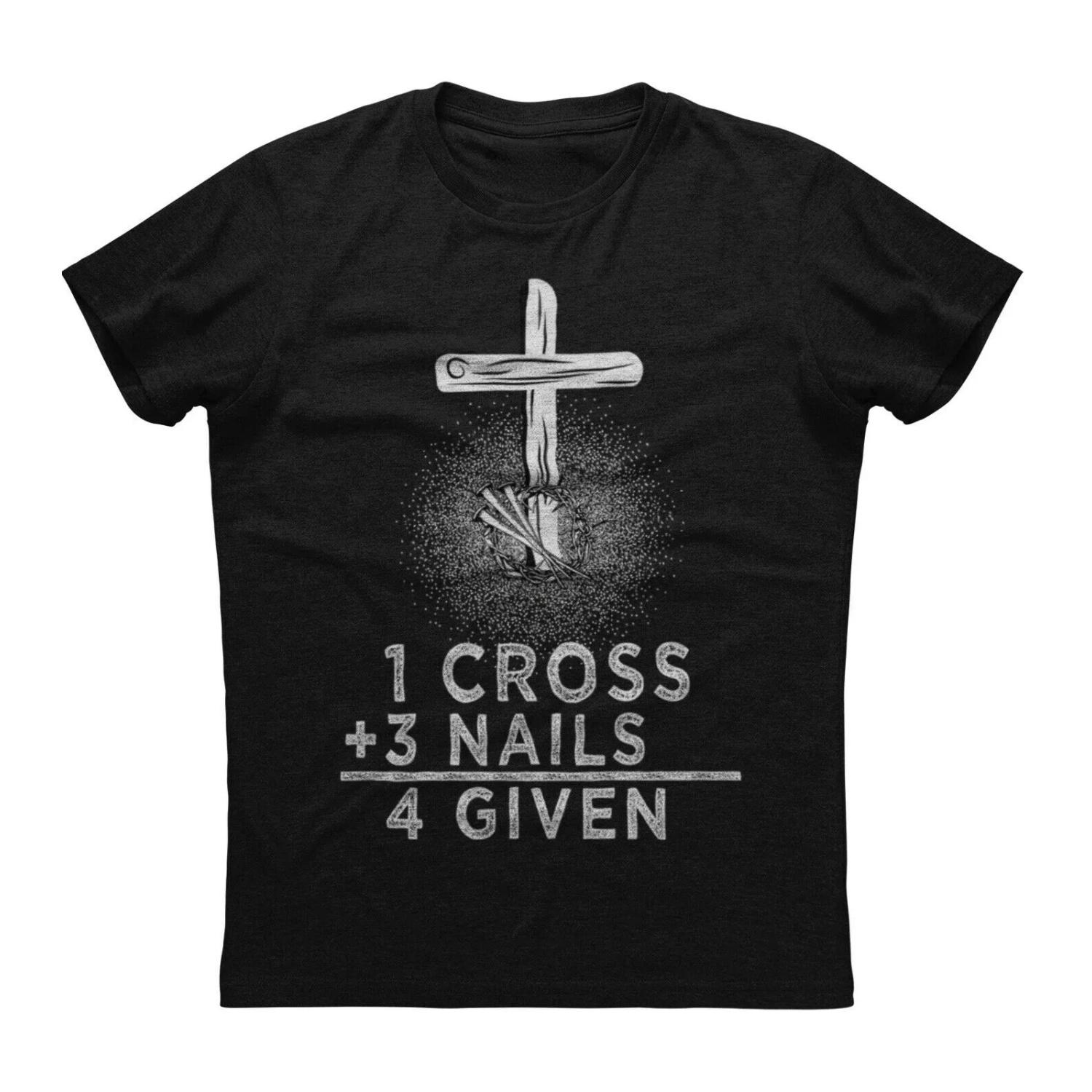 

God Jesus Cross Christian Gift T-Shirt 100% Cotton O-Neck Summer Short Sleeve Casual Mens T-shirt Size S-3XL S чёрный