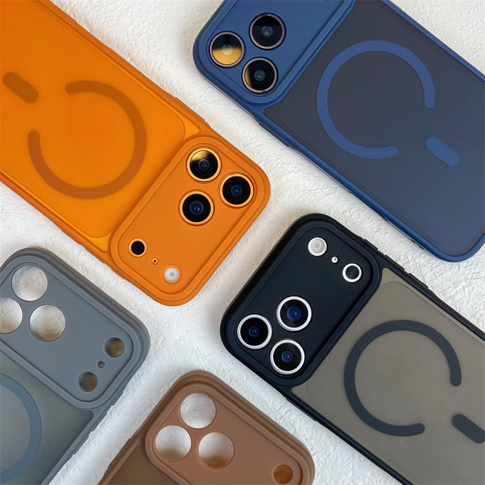 Magnetic for Clear Color Bright Phone Case for For Iphone 17 16 Pro Max 1 13 14 12 Wireless Charge Matte Shockproof Cover
