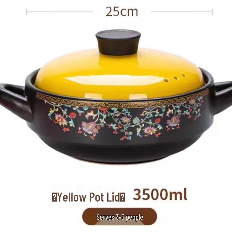 SanJiaoLong ZhiYun 3.5L Ceramic Casserole & Stew Pot