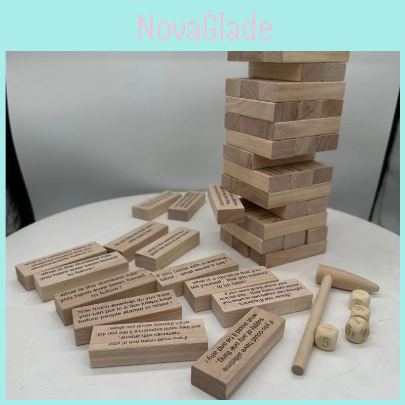 Icebreaker Wooden Stacking Toy Interactive Mind Game For Adults Couples' Bonding Activity