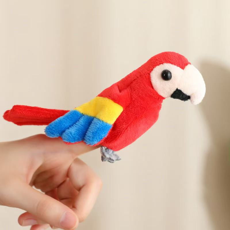 Baby Peacock Owl Bird Finger Puppet Storytelling Parrot Finger Kawaii Simulation Animal Hand Puppet Gift