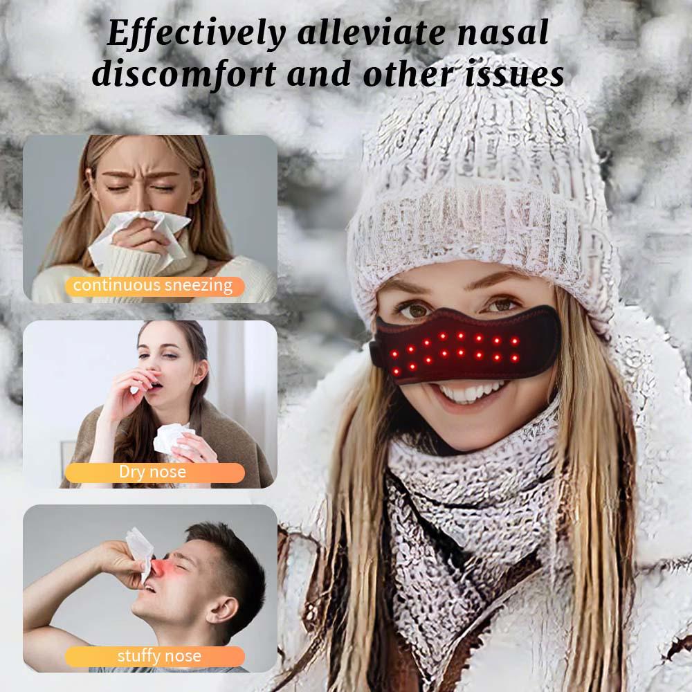 Mascarilla Nasal de Terapia de Luz Roja con Bombillas de 660 y 850 nm para Alivio de la Rinitis y la Congestión Nasal