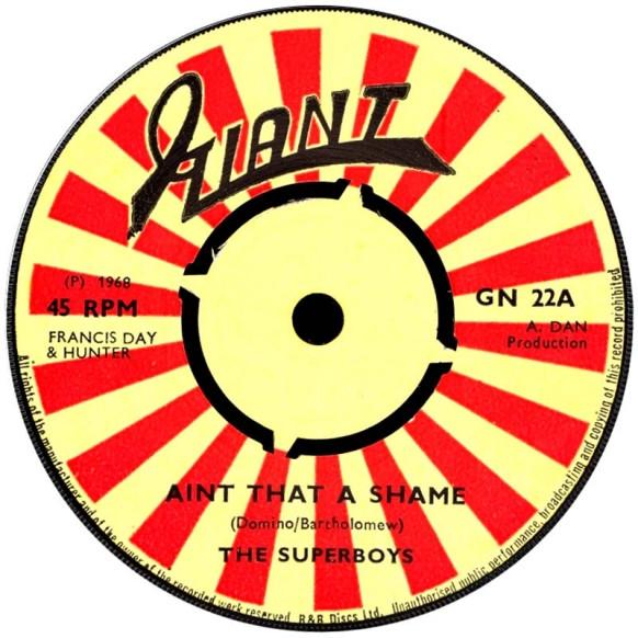 

7inch Record SUPERBOYS Aint That A Shame Do It Right Now GN22 Giant 1968 UK Reggae Ska Dub Used