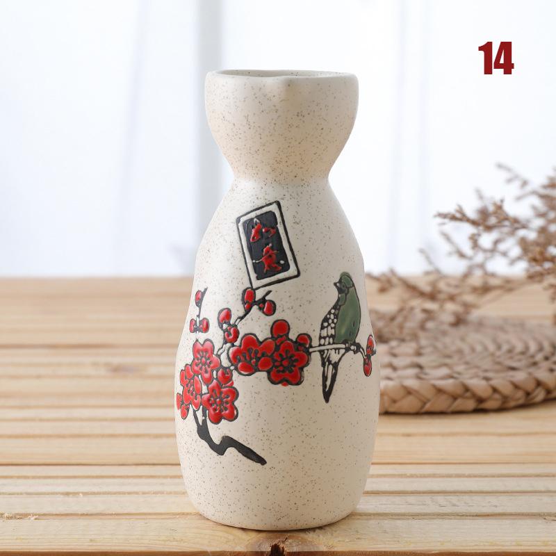 Maneki Neko Japonez Ceramic Retro Sticlă de Sake 150ml Tokkuri Pisică Norocoasă Gheișă Sakura Lichior Distribuitor de Sake Pahare Sticlă de Vin