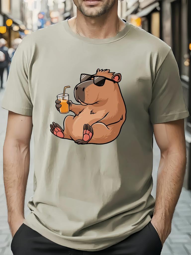Capybara Casual Wrinkle Men's T-Shirt