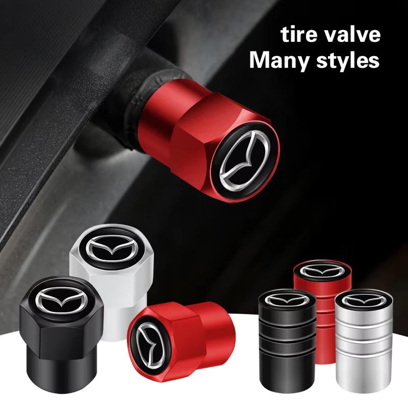 4Pcs Car Aluminium Alloy Tire Cap Valve Cover Accessories For Mazda 3 6 CX5 2 CX3 CX9 MX5 RX8 Axela Demio Atenza MS b59