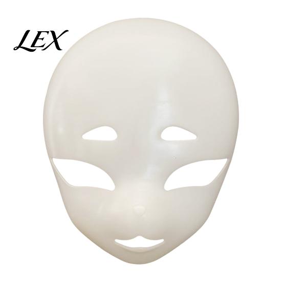 White Unpainted Mask DIY Blank Fox Mask, Furry Head Base Animal Fursuit Costume Accessory for Halloween Masquerade Cosplay Party Handmade