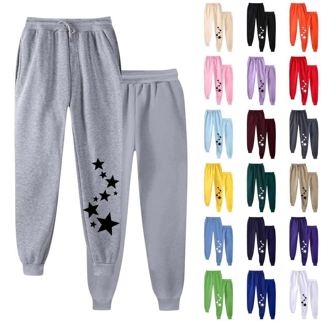 Ladies' Printed Unisex Casual Pocket Drawstring  Pants