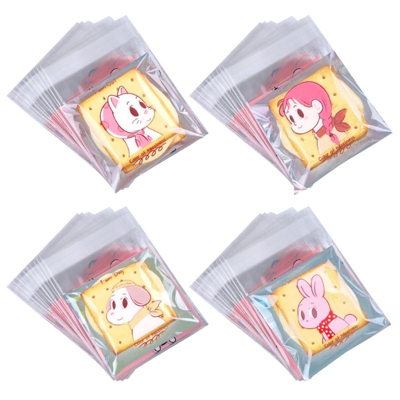 

Easy Seal Treat Bags Cookie Candies Home Storage Pocket Practical Sealable Plastic Pouches for Household and Retail 1