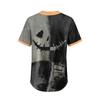 Men's Short Sleeve Halloween Print Casual Button Down Shirt for Everyday Wear
