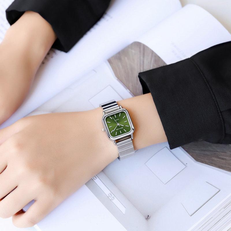 Watch Female High School Student Niche Temperament Wind Light Luxury Korean Square Bamboo Fashion Women'S Watch