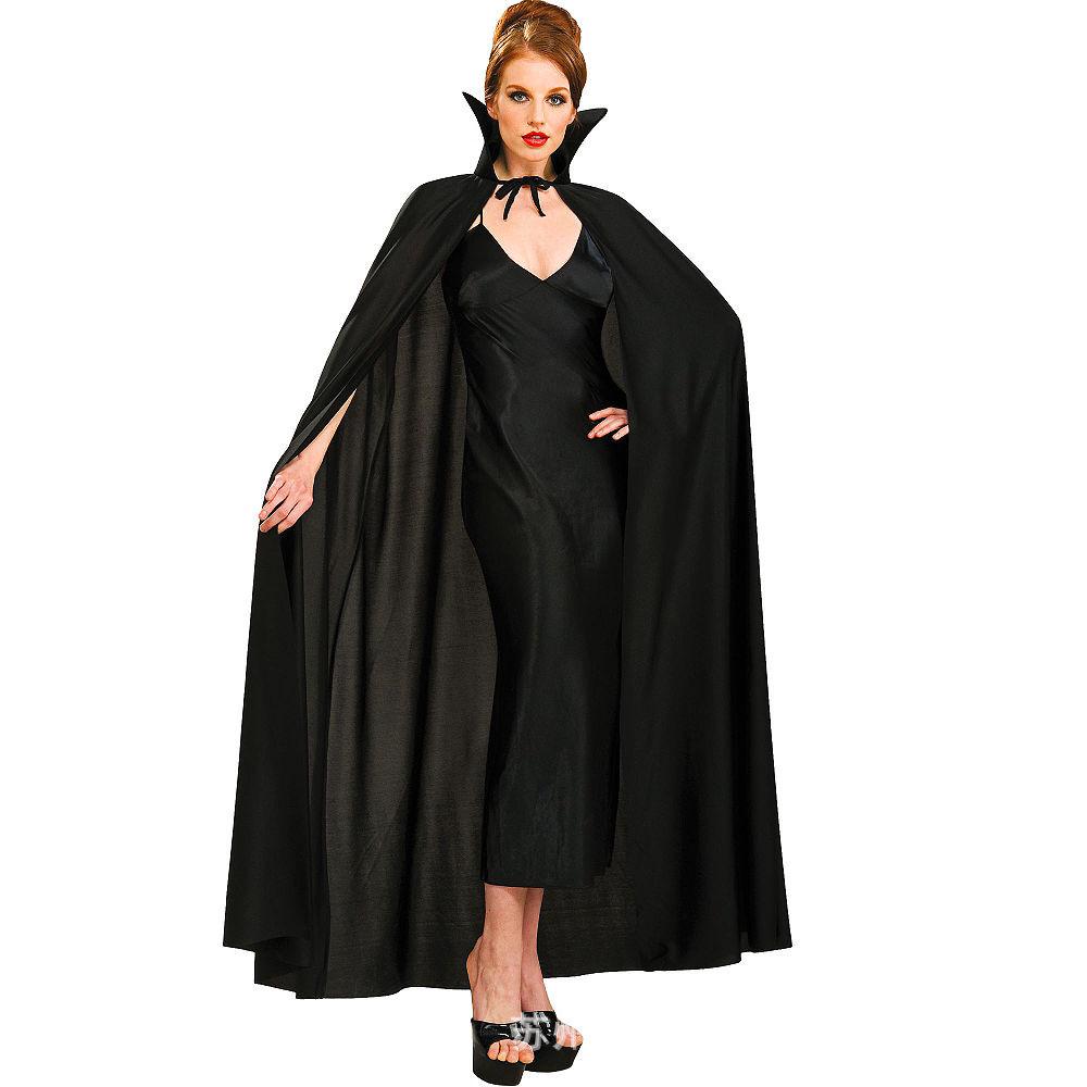

Vampire Cloak Halloween Costume for Adults and Kids - Black Cape with Props 70 cm