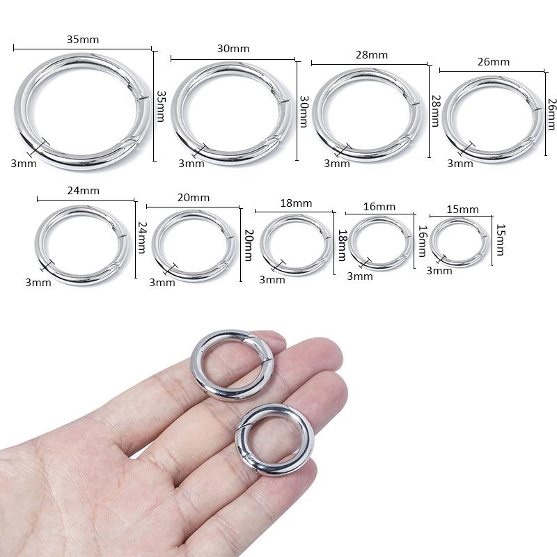 

1Pcs High Quality Stainless Steel Round Clasps Multi Sizes Clasps For Handmade Bracelet Connector DIY Necklace Making Supplies 15x3mm
