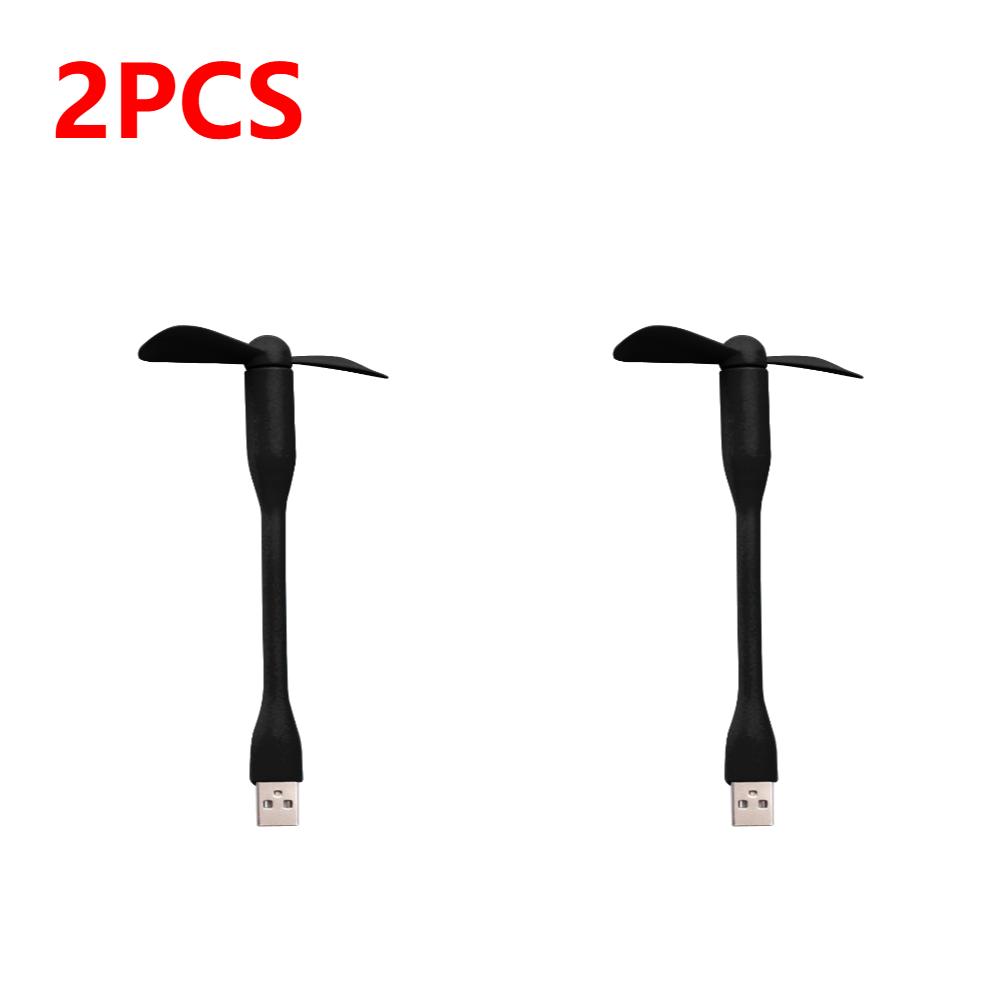1/2PCS USB Cooling Fan Electronic Gadget Ventilador Led Usb Mini Ventilator Portable Flexible Cooler For Laptop Power Bank