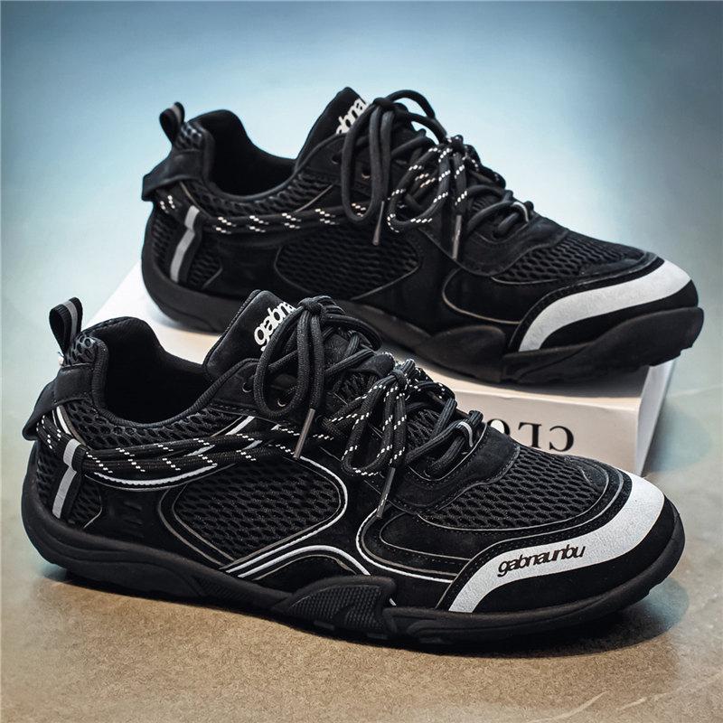 Men Breathable Mesh Shoes Lightweight Summer Walking Sneakers Casual Outdoor Slip On Daily Comfortable Footwear Casual Wear