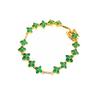 Sparkling Four-Leaf Clover Full Of Diamonds, Green Zircon, Lucky Petal Bracelet, Light Luxury, High-End Sense, Niche Exquisite Bracelet For Women