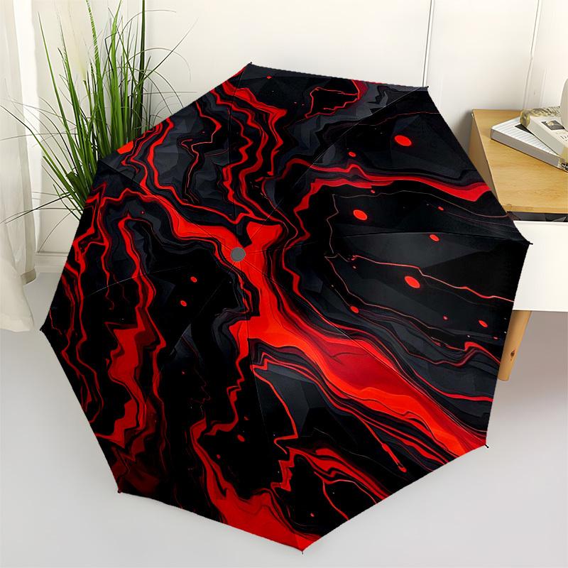 

1pc Lava Flow Abstract Artwork Umbrella with Plastic Handle,Suitable for All Seasons Home Travel Outdoor UmbrellaB1926