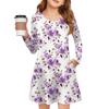 Girls' Long Sleeve Dress - Color Pocket Dress
