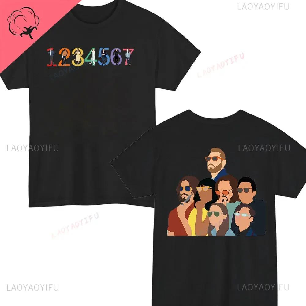 Retro The Umbrella Academy Double Sided Printed Cotton Tshirt Leisure Classic TShirts NoveltyShirt Loose Unique Tops