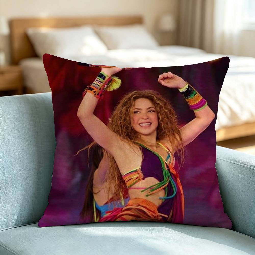 Shakira Waka Waka-S Square Double-Sided printed Pillow Case Bedroom Bedside Pillow Sofa Cushion Cover Gift