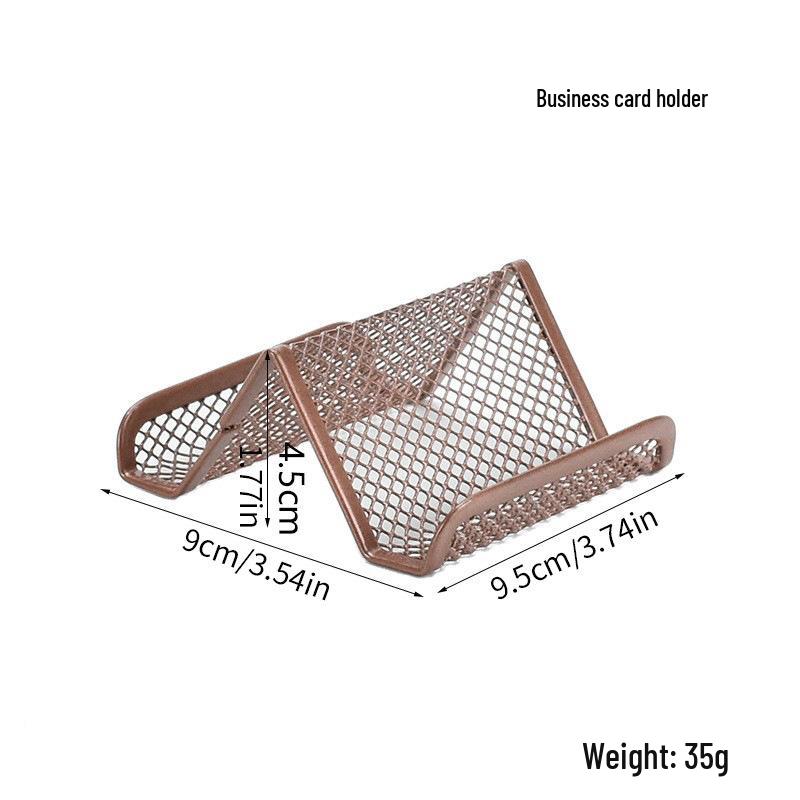 Iron Mesh Multifunctional Pen Holder - Creative Desktop Stationery Organizer for Office & Student Use