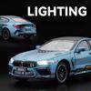 1:24 Scale M8 Supercar Alloy Car Model Toy Sound Light Pull Back Police Cars Metal Die Cast Vehicle Models Boys Birthday Gift
