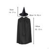2 Stücke Halloween Cosplay Umhang Cape Kostüm Leichte Spitz Zauberer Hut