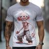2026 Summer Fashion Classic Fun Character Pattern Men's Y2K T-shirt Abstract Pattern Short Sleeve Round Neck Top