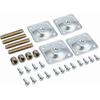4pcs Furniture Leg Mounting Plates Hardware for Fixing 49 X 49 X 2mm with M3.5 M8 Screws Mounting Plate Feet for Sofas, Tables and Armchairs